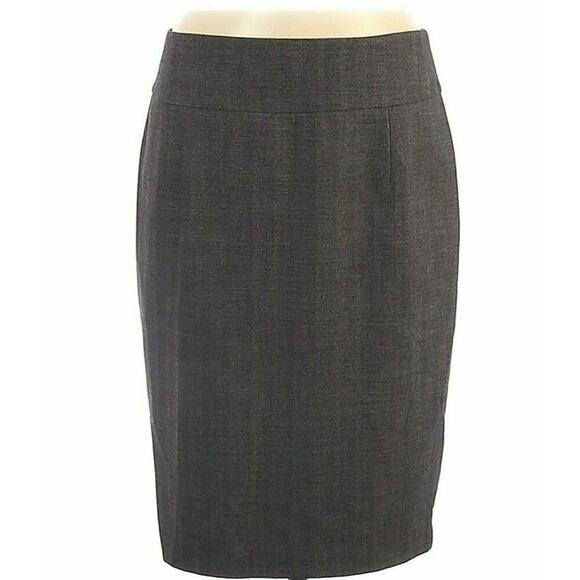 Mossimo Skirt Women's Size 10 Black Gray Stretch Straight Lined Back Slit Pencil - Picture 1 of 8